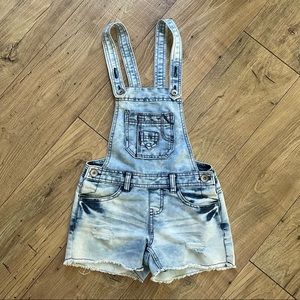 Girls Size 10 Squeeze Brand Overall Shorts